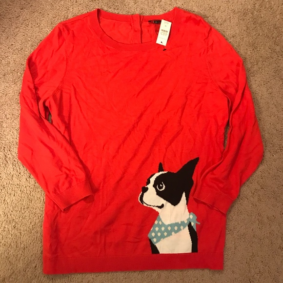 Talbots Red Dog Sweater - Picture 2 of 4